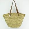 Kourtney Kardashian Cotton On Brown Straw Basket Tote Bag #1 small image