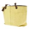 Authentic CHANEL CC Logos Shoulder Tote Bag Beige Straw Leather Vintage V02540