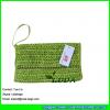 LDZS-007 wholesale handbag lady hand crochet straw clutch handbag #2 small image