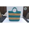 Ralph Lauren Turquise / Natural Straw Tote Beach Cruise Pool Picnic Carry Bag #3 small image