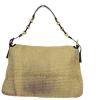 Authentic FENDI Zucca Logo Chain Shoulder Bag Straw Patent Leather Beige 00Y816 #3 small image