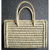 BEACH BAG TOTE COMPUTER BOOK KNITTING WOVEN STRAW WICKER RATTAN STURDY NICE #2 small image