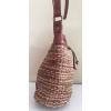 Lucky Brand Kenya Bucket Bag Natural Woven Brown Straw Drawstring Tote w/ FOB!
