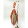 Valentino Bag Catch Croc Embossed Leather and Straw Large Hobo Beige and Coral