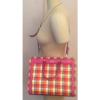 NWOT Kate Spade Saturday Straw Leather Satchel Orchid Multi Shoulder Bag #3 small image