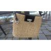 Brighton Beige Basket Weave Leather Bag Style Straw Bag Hangtag Heart Key Charm #1 small image