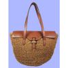 MICHAEL KORS NAOMI Straw &amp; Leather Tote Bag Msrp $298.00 * PRICE REDUCED* #1 small image