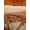 Elie Tahari Woven Straw And Tan Leather Tote Shoulder Hand Bag