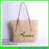 LDLF-005 hand crochetted raffia handbag natural straw beach bags