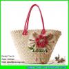 LDYP-081 2017 new look handbags flower cornhusk woven straw tote bag #3 small image
