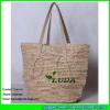 LDLF-007 natural straw summer handbags hand crochet raffia straw bags #2 small image