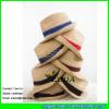 LDMZ-004 2017 new design jazz hat navy blue striped raffia straw hats #1 small image