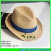 LDMZ-004 2017 new design jazz hat navy blue striped raffia straw hats #3 small image