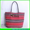 LDFB-005 big size tote bag red sadu fabric beach bags for women #1 small image