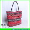 LDFB-005 big size tote bag red sadu fabric beach bags for women #2 small image