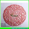 LDTM-033 round hand plaited placemat cheap paper straw placemat for restaurant
