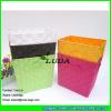 LDKZ-002  candy color home storage bin polyester tye straw squarte storage basket #2 small image
