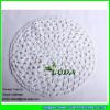 LDTM-035 wholesale table mat hand crochet round shape foldable paper straw placemat
