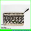 LDZS-059 women fashion crochet clutch bag tassel paper straw knitted handbags #1 small image