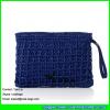 LDLF-074 2017 new designer straw handbags light blue women raffia clutch #1 small image