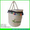 LDYP-009 2017 hot sale fringe straw bag for women summer basket straw tote #2 small image