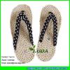 LDSS-002 wholesale men's straw woven slippers with back EVA antiskid #2 small image