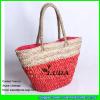 LDYP-077 seagrass and cornhusk straw mixed plaited straw beach bag for summer 2017