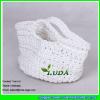 LDMX-001 white cotton rope women crochet handbag handmade macrame tote #2 small image