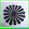 LDTM-038 hand crochet flower shape paper straw table placemat #2 small image