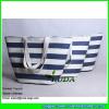 LDZB-123 wholesale striped tote bag large paper straw beach bag #1 small image