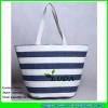 LDZB-123 wholesale striped tote bag large paper straw beach bag #2 small image