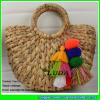 LDTT-0302017 new calabash grass hobo straw bag with colorful tassels