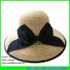 LDMZ-019 black bowknot sun hat large brim raffia beach straw hats #1 small image