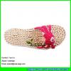 LDSS-004  women casual beach straw slippers #2 small image
