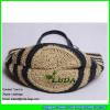 LDZS-041 striped paper straw crochet beach bag #2 small image