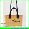 LDHC-007 2017 new design straw basket bag natural shoulder beach straw bags