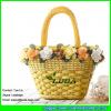 LDYP-002 classical small straw bag colorful floral handbag for kids