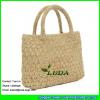 LDLF-009  raffia crochet  new pattern womens' crocheted tote square shopping bag #3 small image