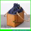 LDBB-003 Knitted natural straw bags classical solid bamboo tote bags #3 small image