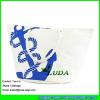 LDZB-020  extra large tote bag anchor printed paper straw beach bag