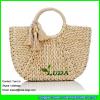 LDYP-027 natural beach bags hand plaited women cornhusk straw tote bag