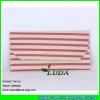 LDZB-061 striped lady handbag paper straw envelope clutch bag #2 small image