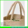 LDLF-010 Large Beach Bag Natural Straw Crochet Raffia Bag