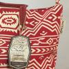 New SUN N SAND LARGE Beach summer TOTE CRUISE purse  BAG Aztec Red #2 small image