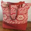 New SUN N SAND LARGE Beach summer TOTE CRUISE purse  BAG Aztec Red