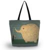 Elephant Shopping Beach Travel School Shoulder Bag Women Hobo Handbag Light