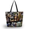 Dogs Shopping Tote Beach Travel School Shoulder Zipper Bag Women Hobo Handbag