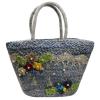 Women Summer Beach Straw Lace Beads Shopping Purse Tote Shoulder Bag Handbag