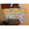 Vera Bradley Summer Straw And Cloth Bag Beach Bag Carryall #1 small image