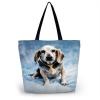 Dog Women Shopping Bag Tote Shoulder Bag Folding Beach Handbag Eco Satchel
